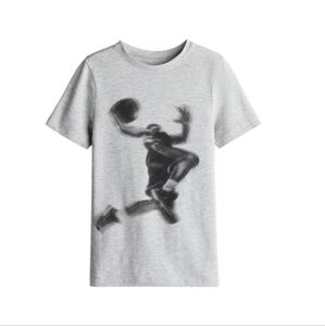 H&M Light Grey Marle Print Cotton Tee